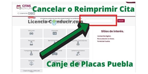 cita canje de placas puebla|Ventanilla Digital Puebla